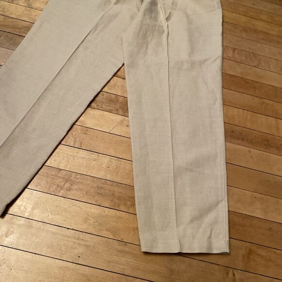 Liz Claiborne Lizsport Linen Blend Pants Women’s Size 14 Petite Beige Pleated - Picture 12 of 12